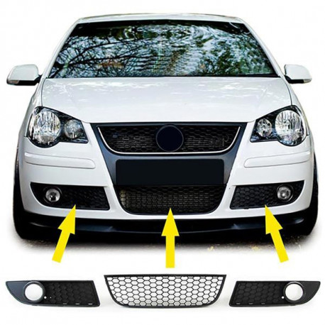 Body kit e accessori visivi RACES cornici fendinebbia (Honeycomb) per VW Polo 9N3 | race-shop.it