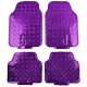 Universali Tappetini in gomma per auto universali in alluminio checker plate ottica 4 pezzi cromo purple violet | race-shop.it