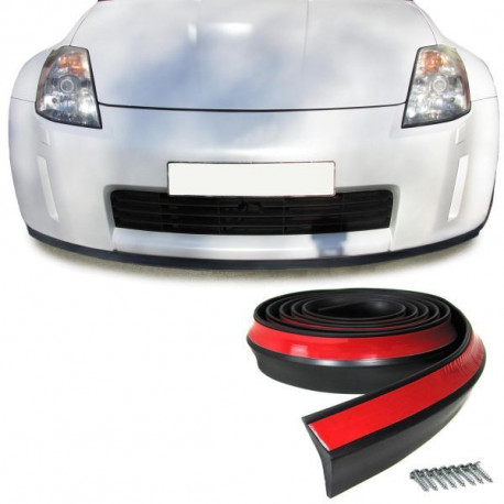 Body kit e accessori visivi RACES splitter anteriore universale 2,5mx6,5cm, nero | race-shop.it