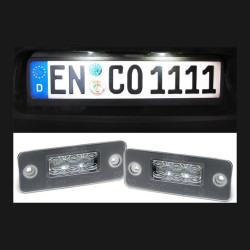 RACES luci targa a LED per Audi A8 D3 4E 02-10, bianco