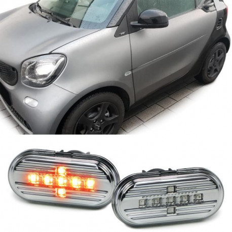 Fari LED Indicatori laterali cromo per Smart Fortwo 453 da 14 | race-shop.it