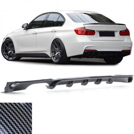 Body kit e accessori visivi RACES diffusore posteriore (Sport) per BMW 3 series F30 dal 11, effetto carbonio, carbonio | race-shop.it