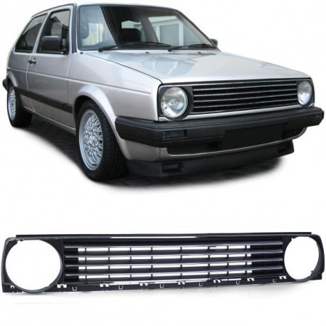 Body kit e accessori visivi Griglia del radiatore senza emblema nero cromo per VW Golf 2 83-91 | race-shop.it