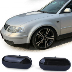 LED Indicatori Dinamico laterali Nero per VW Passat 3B Polo 6N 9N Sharan Vento