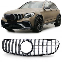 Griglia sportiva Anteriore grille Nero Lucido cromo per Mercedes GLC X253 da 15