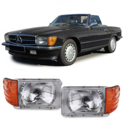 RACES fari anteriori per Mercedes SL R107 SLC C107 (senza motorino)