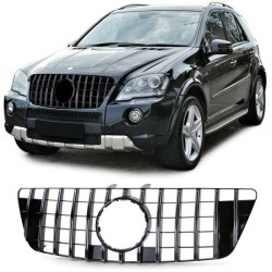 Griglia del radiatore Sportivo in cromo lucido nero per Mercedes M Class ML W164 08-11