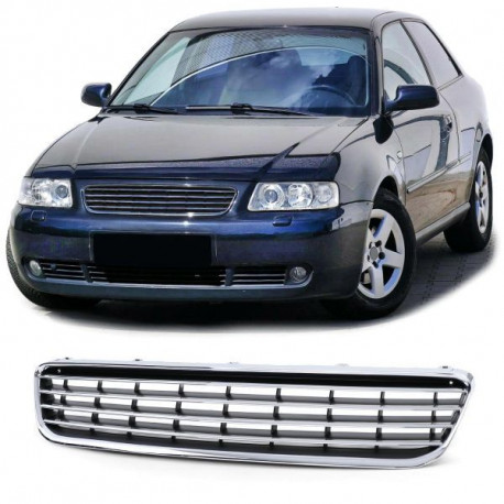 Body kit e accessori visivi Griglia sportiva senza emblema cromata Nero Opaco per Audi A3 8L Facelift 00-03 | race-shop.it