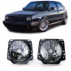 Fari RACES fari anteriori per Iron Cross VW Golf 2 83-91, nero-fumé, trasparente | race-shop.it