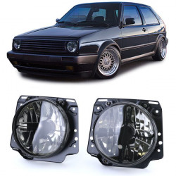 Faro Trasparente con mirino Nero/scuro per VW Golf 2 83-91