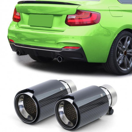 Terminali Universali Terminali di scarico Sport Carbon nero adatto per BMW 2 Series F22 F23 da 12 | race-shop.it