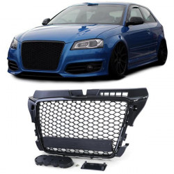 Griglia a nido d`ape griglia ottica sportiva Nero Lucido Opaco per Audi A3 8P 08-12