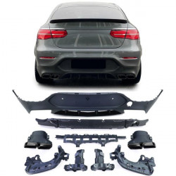 RACES diffusore posteriore (Sport) per Mercedes GLC Coupe C253 16-19, nero