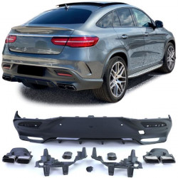 RACES diffusore posteriore (Sport) per Mercedes GLE Coupe C292, acciaio inox