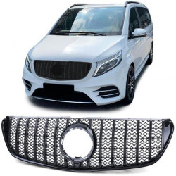 RACES griglia (Sport) per Mercedes V Class W447 prefacelift 14-19, nero lucido
