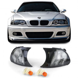 Indicatore di direzione Nero/scuro Crystal Ottica adatto per BMW 3 Series E46 Coupe Convertible 98-01