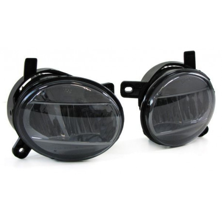 Fari Vetro Trasparente LED Fendinebbia Nero Fumo per Audi A4 8K A6 4F Q5 Seat Exeo | race-shop.it
