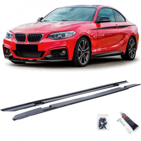 Body kit e accessori visivi RACES minigonne laterali (Performance) per BMW 2 Series F22 F23 from 13, nero | race-shop.it