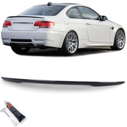 Spoiler posteriore sportivo lip Nero Lucido con ABE per BMW 3 Series E92 Coupe 06-13