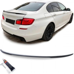 Spoiler posteriore sportivo lip Nero Lucido con ABE per BMW 5 Series F10 F18 10-16