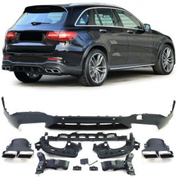 RACES diffusore posteriore (Sport) per Mercedes GLC X253 SUV from 15, cromo