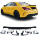 Body kit e accessori visivi Diffusore posteriore sportivo + doppio terminale di scarico cromato adatto a Mercedes CLA C117 13-16 | race-shop.it