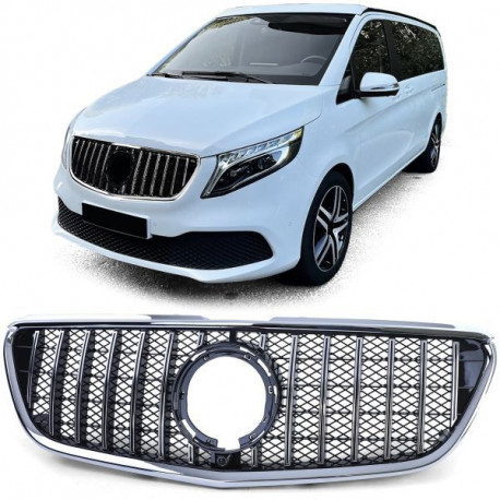 Body kit e accessori visivi Sport Griglia del radiatore cromata nera per Mercedes V Class Vito 447 facelift da 2021 | race-shop.it
