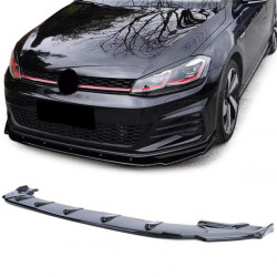 CUP Spoiler anteriore lip nero lucido per VW Golf 7 GTI 13-20