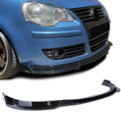 CUP Spoiler anteriore lip nera lucida per VW Polo 9N3 05-09