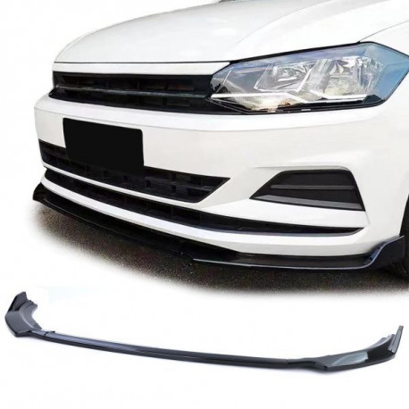 Body kit e accessori visivi Spoiler anteriore sportivo labbro a coppa ottica nera lucida per VW Polo VI 2G AW da 17 | race-shop.it