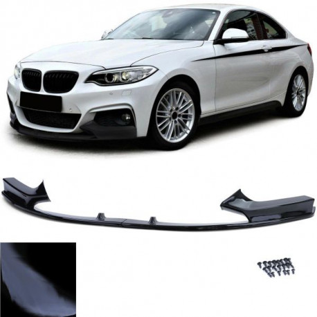 Body kit e accessori visivi Spoiler paraurti anteriore Nero Lucido adatto a BMW 2 Series F22 F23 da 12 | race-shop.it