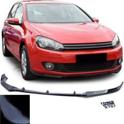 Paraurti sportivo con spoiler anteriore nero lucido per VW Golf 6 08-12