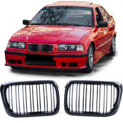 Griglia sportiva prestazioni a doppia barra lucida adatto a BMW 3 series E36 96-99