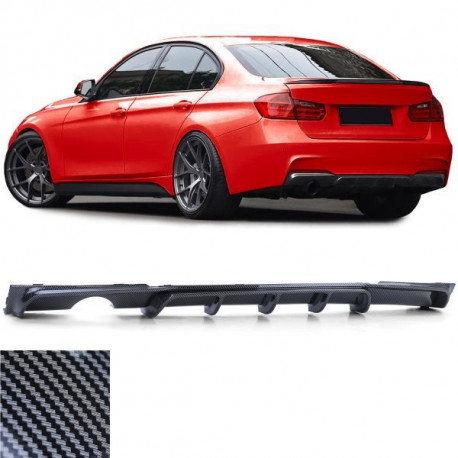 Body kit e accessori visivi Diffusore posteriore sportivo monotubo Sinistra carbone look per BMW 3 series F30 sedan | race-shop.it
