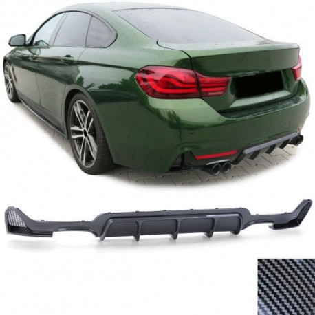 Body kit e accessori visivi Diffusore posteriore performance carbonio tubo doppio re+li adatto per 4 series BMW F32 F33 F36 | race-shop.it