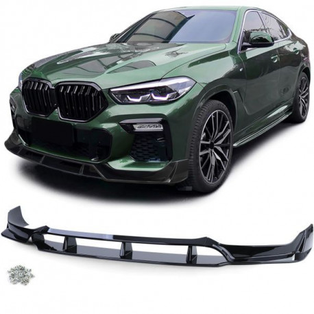 Body kit e accessori visivi Spoiler anteriore a labbro performance tipo 2 Nero Lucido adatto a BMW X6 G06 da 19 | race-shop.it