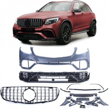 Body kit e accessori visivi Sport Paraurti anteriore con griglia adatto a Mercedes GLC SUV X253 15-19 | race-shop.it