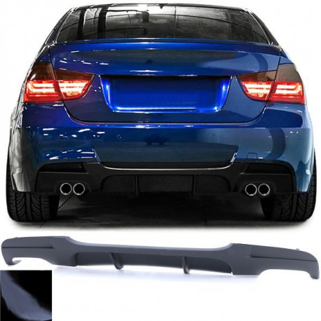 Body kit e accessori visivi Diffusore posteriore prestazioni Doppio terminale di scarico su entrambi i lati per BMW 3 Series E90 05-12 | race-shop.it