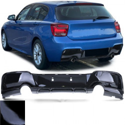 RACES diffusore posteriore (Sport Performance) per BMW 1 Series F20 F21 10-15, nero lucido