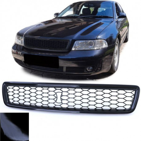 Body kit e accessori visivi Griglia a nido d`ape senza emblema nera lucida per Audi A4 B5 Sedan Avant 94-01 | race-shop.it