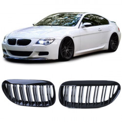 Griglia sportiva del radiatore a doppia barra nera lucida adatto a BMW 6 series E63 E64
