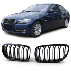 Griglia sportiva prestazioni a doppia barra lucida adatto a BMW 3 Series E90 E91 08-12