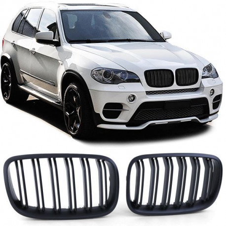 Body kit e accessori visivi Griglia sportiva del radiatore a doppia barra performance Opaca adatto per BMW X5 E70 X6 E71 | race-shop.it