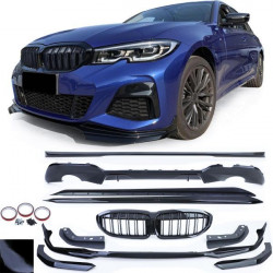 RACES diffusore posteriore (Performance) per BMW 3 Series G20, nero lucido