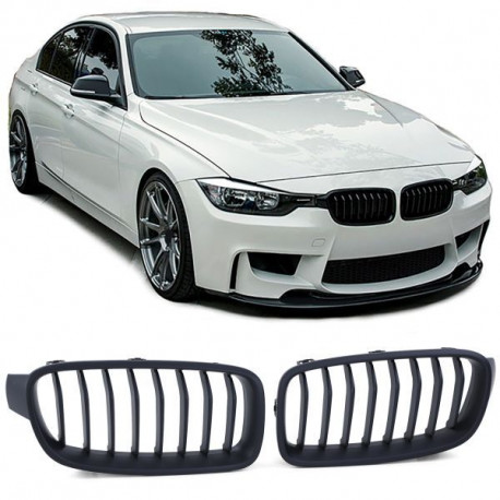 Body kit e accessori visivi RACES griglia (Sport Performance) per BMW 3 Series F30 F31 11-19, nero opaco | race-shop.it