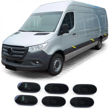 Fari LED Indicatori laterali Nero 6 pezzi per Mercedes Sprinter B906 06-16 907 910 da 18 | race-shop.it