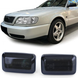 RACES frecce laterali a LED per Audi 80 B4 90 100 200 V8 A6 C4, nero-fumé