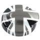 Body kit e accessori visivi Coperchio del tappo del serbatoio bandiera grigio bianco adatto a Mini R55 R56 R57 06-13 | race-shop.it