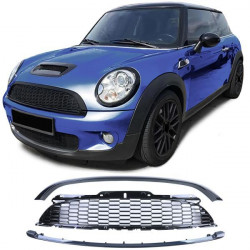 RACES griglia (Sport) per Mini Cooper R56 Convertible R57 06-09, nero lucido
