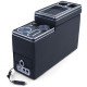 Braccioli auto Consola centrale comfort con vano portaoggetti e USB in pelle nera per VW Bus T5 T6 da 03 | race-shop.it
